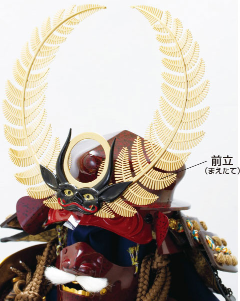 五月人形　久能山東照宮蔵　栄達の徳川家康の歯朶模写兜