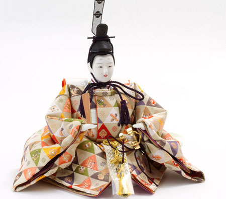 京十番親王芥子官女付焼桐三段飾りセット　Ｎｏ３０１１　殿