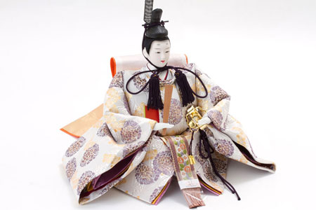 雛人形・京八番親王六寸官女付焼桐三段飾りセット　Ｎｏ３０３２
