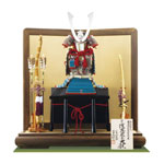 人気の国宝模写 広島 厳島神社所蔵 　国宝模写浅葱綾威鎧飾りＮｏ３２１Ｅ